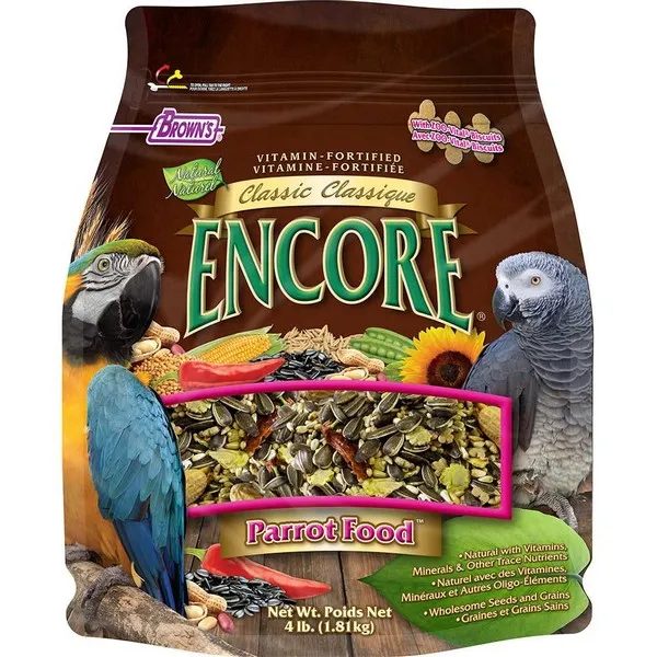 4 Lb F.M. Brown Encore Classic Natural Parrot - Food
